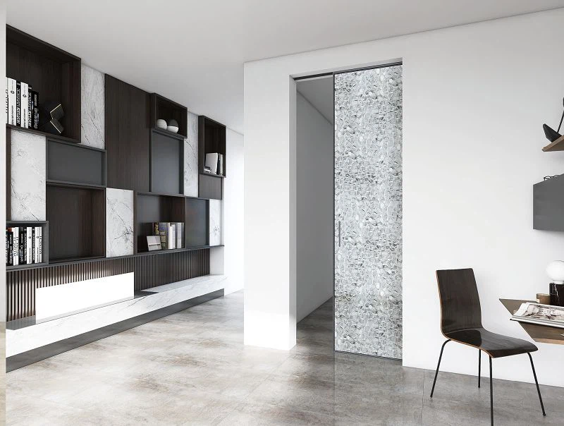 Double Pocket Large Glass Pocket Doors